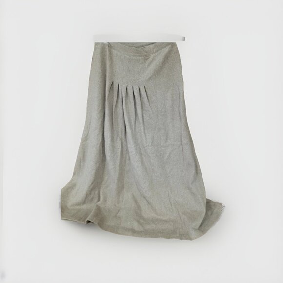 SW1 Vtg Lambs Wool Angora Blend Knit Midi Skirt w Pockets Sz Small Pleated - Picture 3 of 5